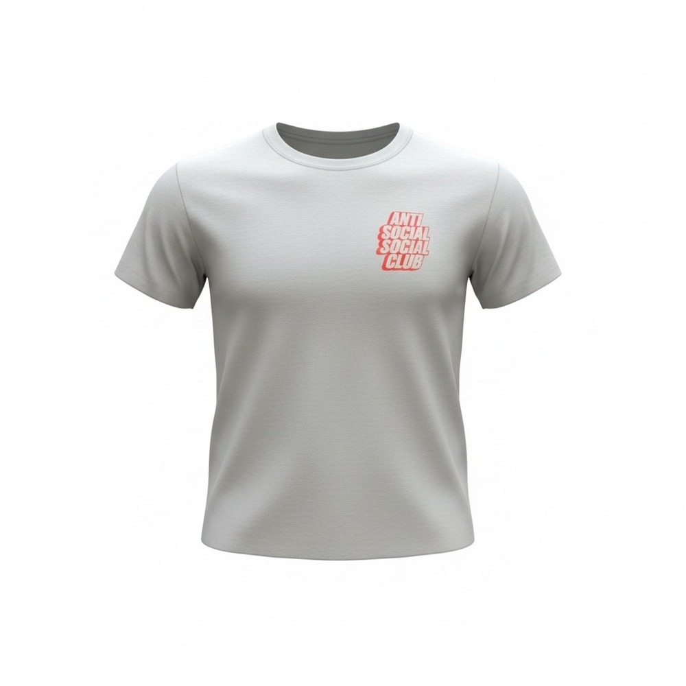 Anti Social Social Club ASSC Graphic T-Shirt Light Blue Pink Logo Size S‎ Mens
